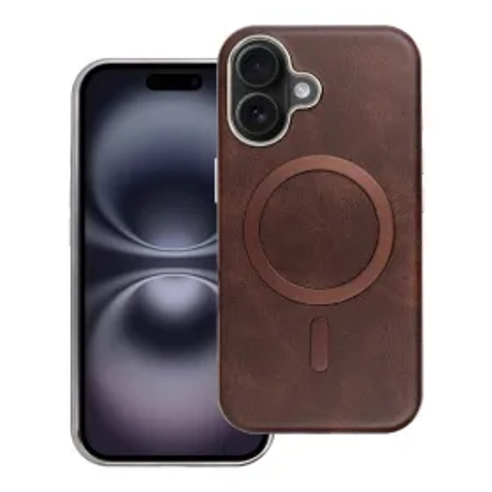 GENTLEMAN MAG COVER Pouzdro kompatibilní s MagSafe pro IPHONE 16 hnědé