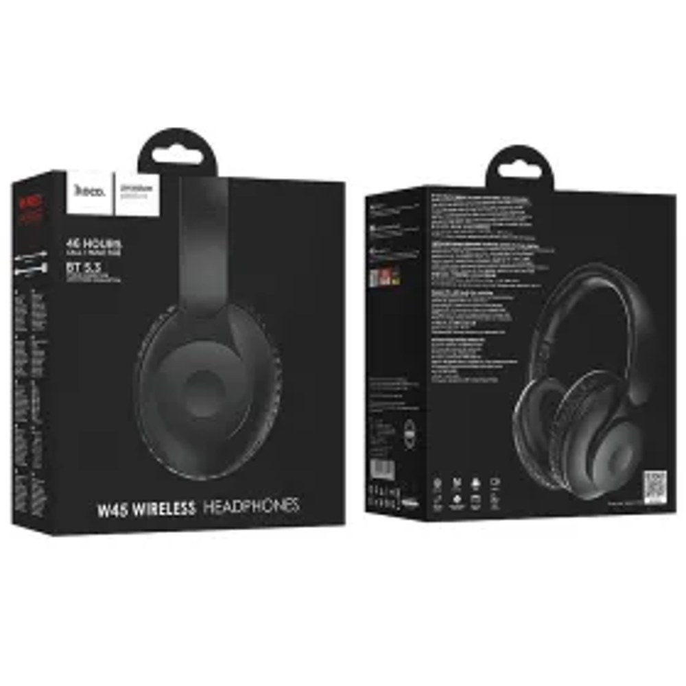 HOCO bezdrátová sluchátka bluetooth W45 černá
