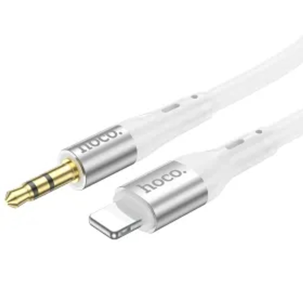 HOCO kabel AUX Jack 3,5 mm na Lightning UPA22 1 m bílý
