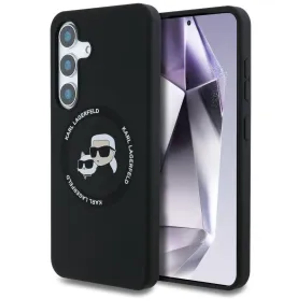 KARL LAGERFELD pouzdro pro SAMSUNG S25 Plus KLHMS25MSKCHTCK (Magnetic Silicone Double Heads) černé