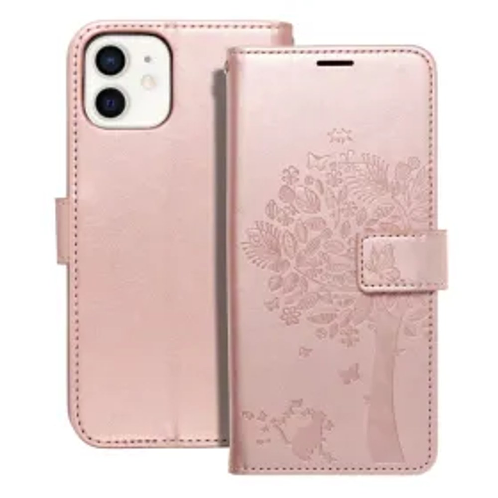 MEZZO Book pouzdro pro IPHONE 12 / 12 PRO tree rose gold