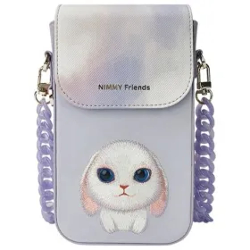 NIMMY taška na telefon BIG EYED PET 2.0 Rabbit fialová