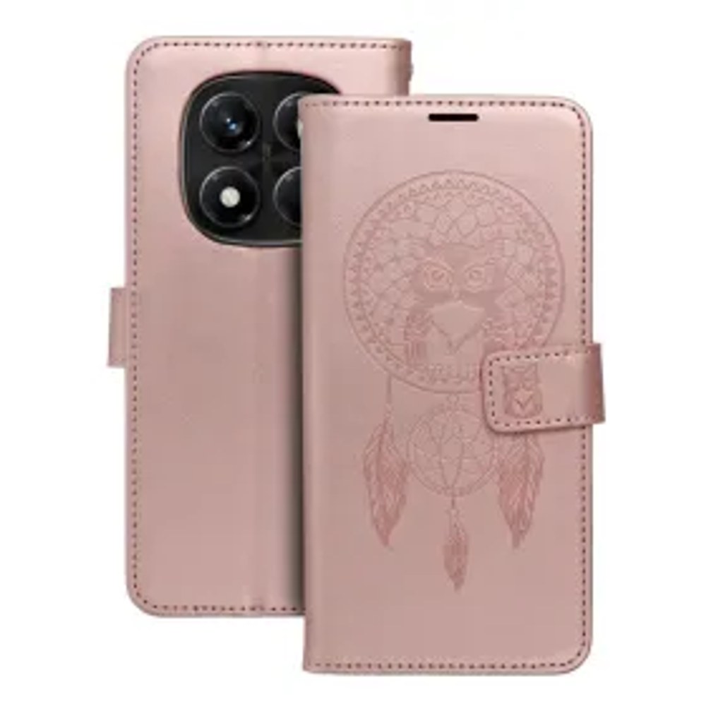 MEZZO Book pouzdro pro XIAOMI Redmi Note 14 PRO 4G dreamcatcher rose gold