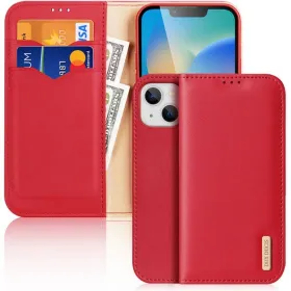 DUX DUCIS peněženkové pouzdro HIVO pro IPHONE 15 Plus červené
