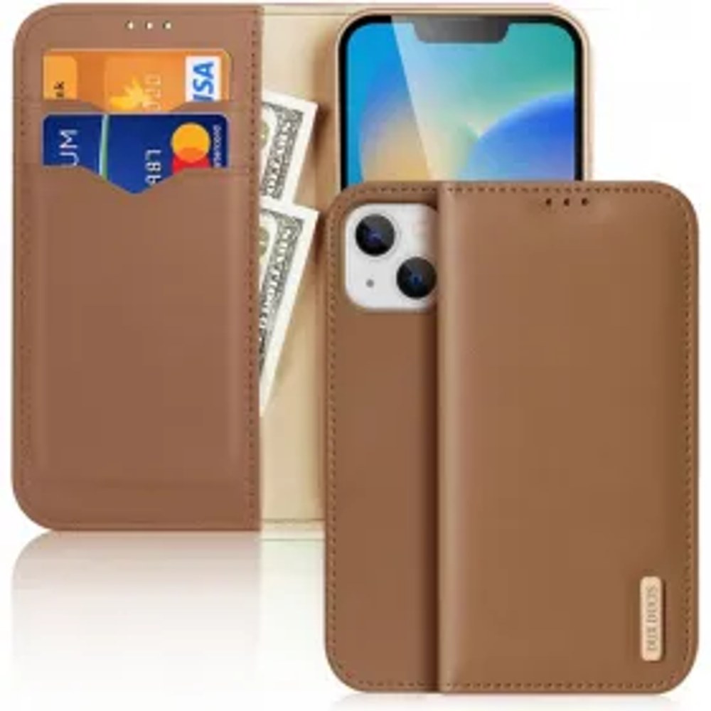 DUX DUCIS peněženkové pouzdro HIVO pro IPHONE 15 Plus hnědé