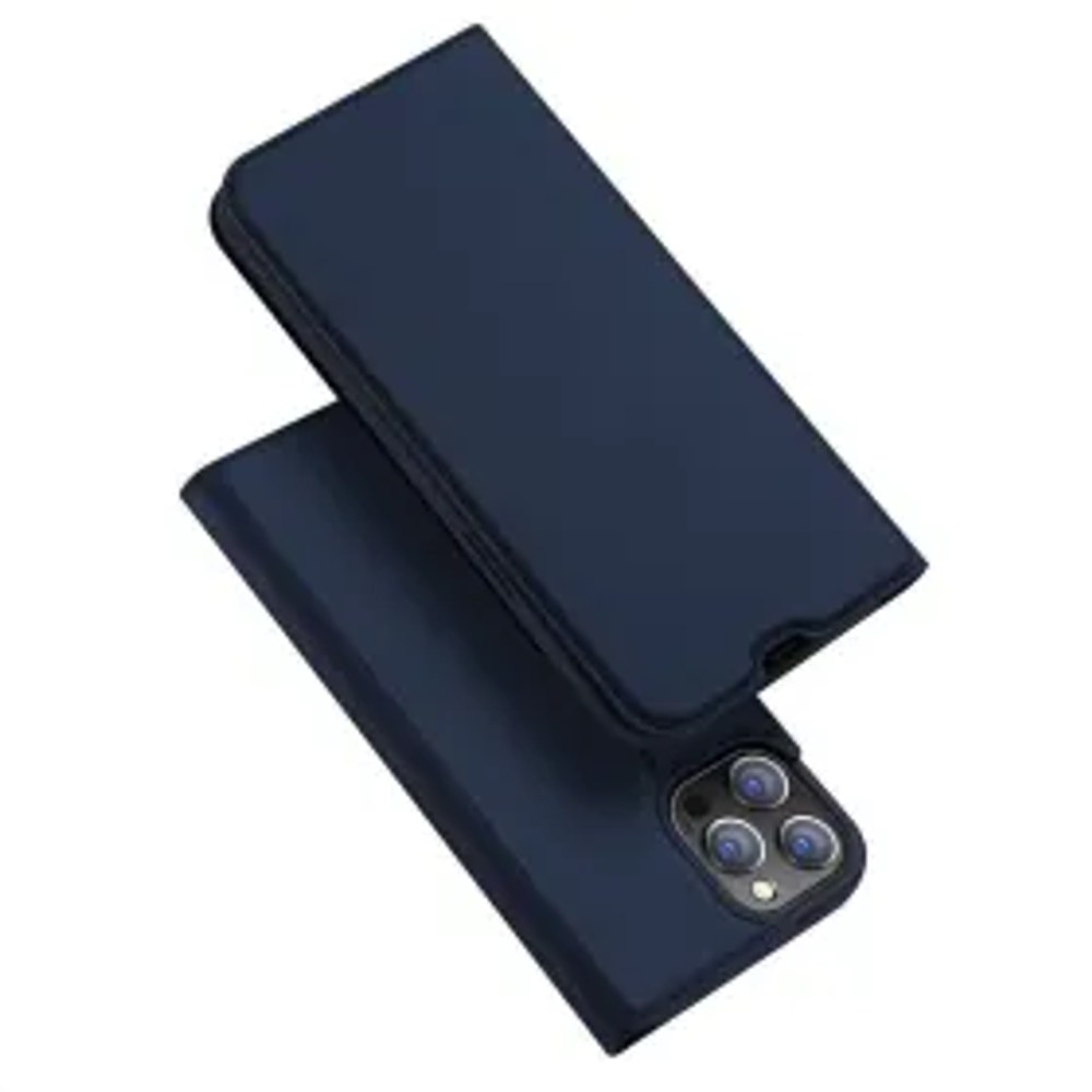 DUX DUCIS Skin Pro - hladké kožené pouzdro pro Apple iPhone 13 Pro modré