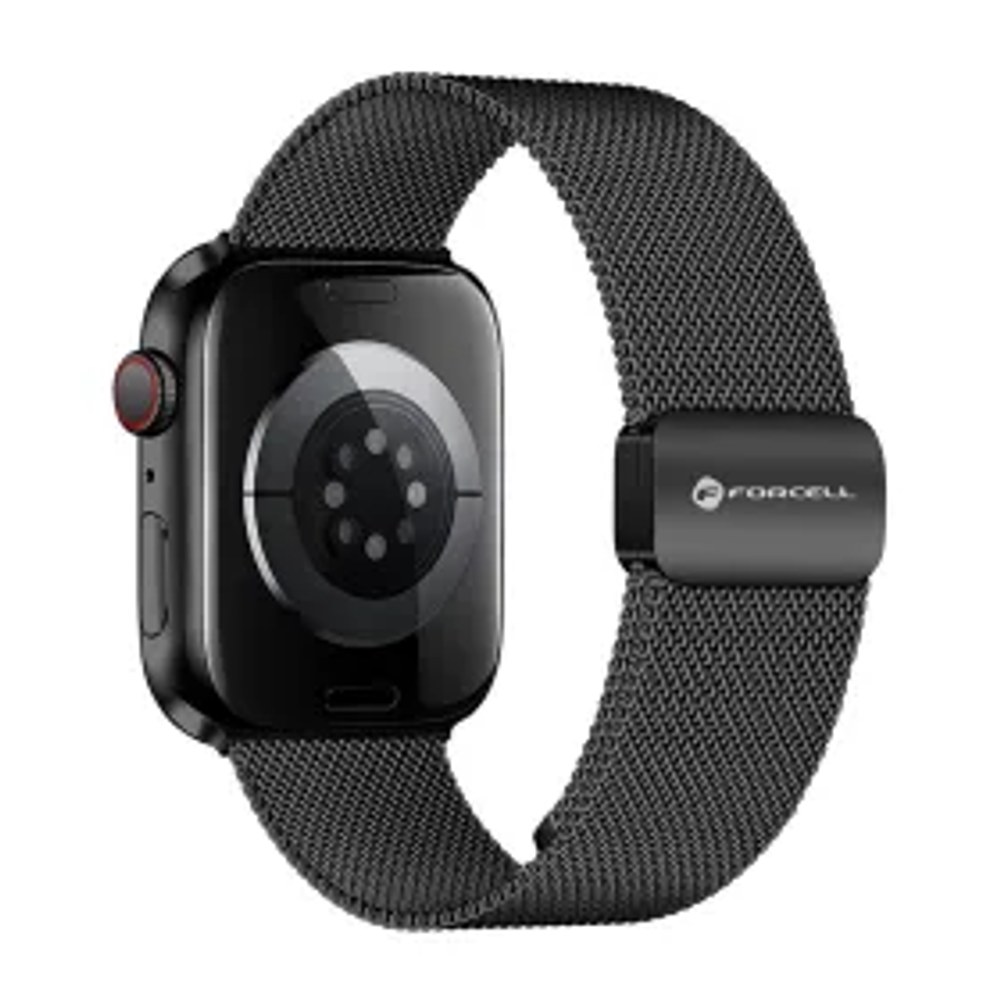 F-DESIGN FA14 magnetický řemínek z nerezové oceli pro hodinky APPLE Watch 38 / 40 / 41 mm černý