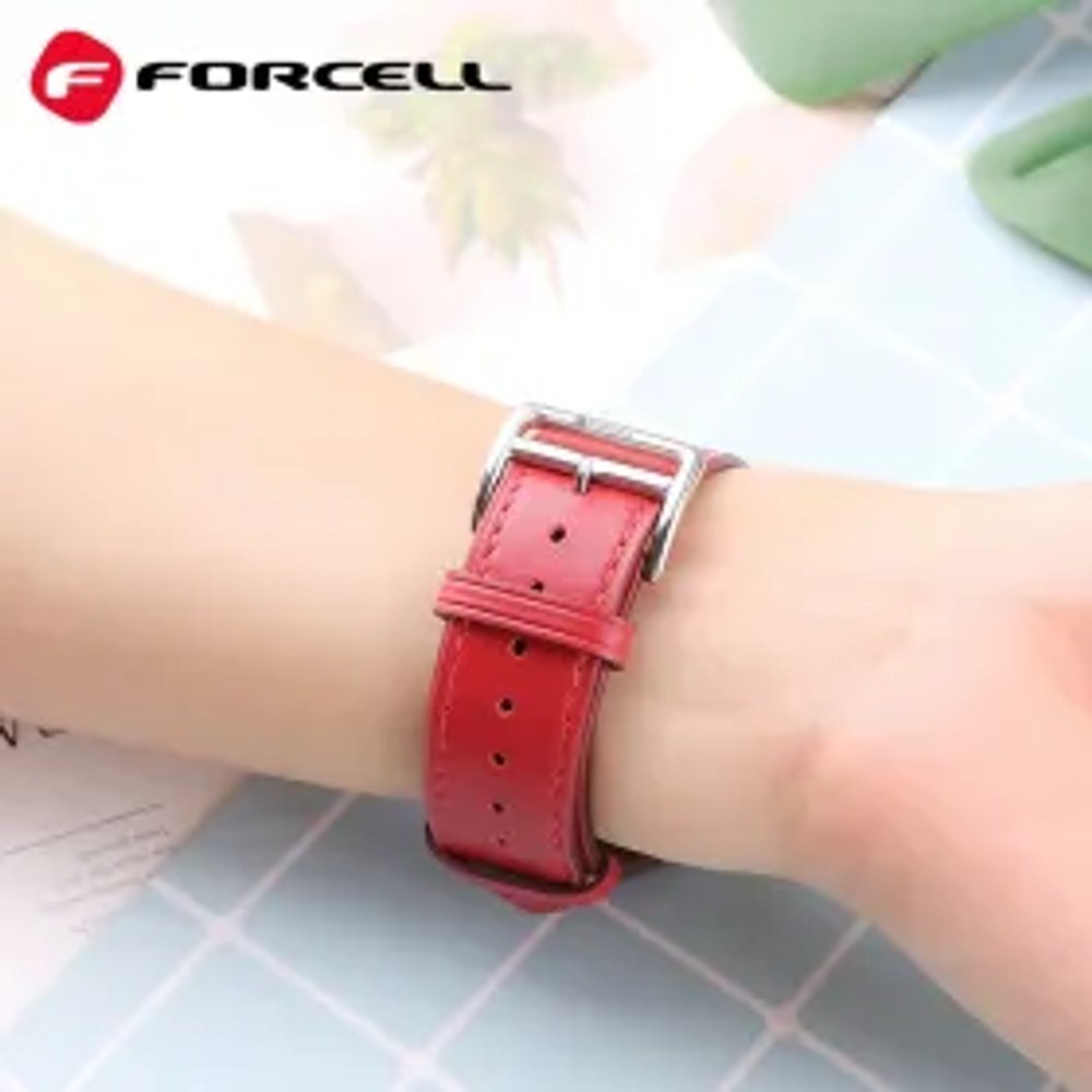 F-DESIGN FA20 magnetický řemínek z ekokůže pro hodinky APPLE Watch 42 / 44 / 45 / 49 mm černý