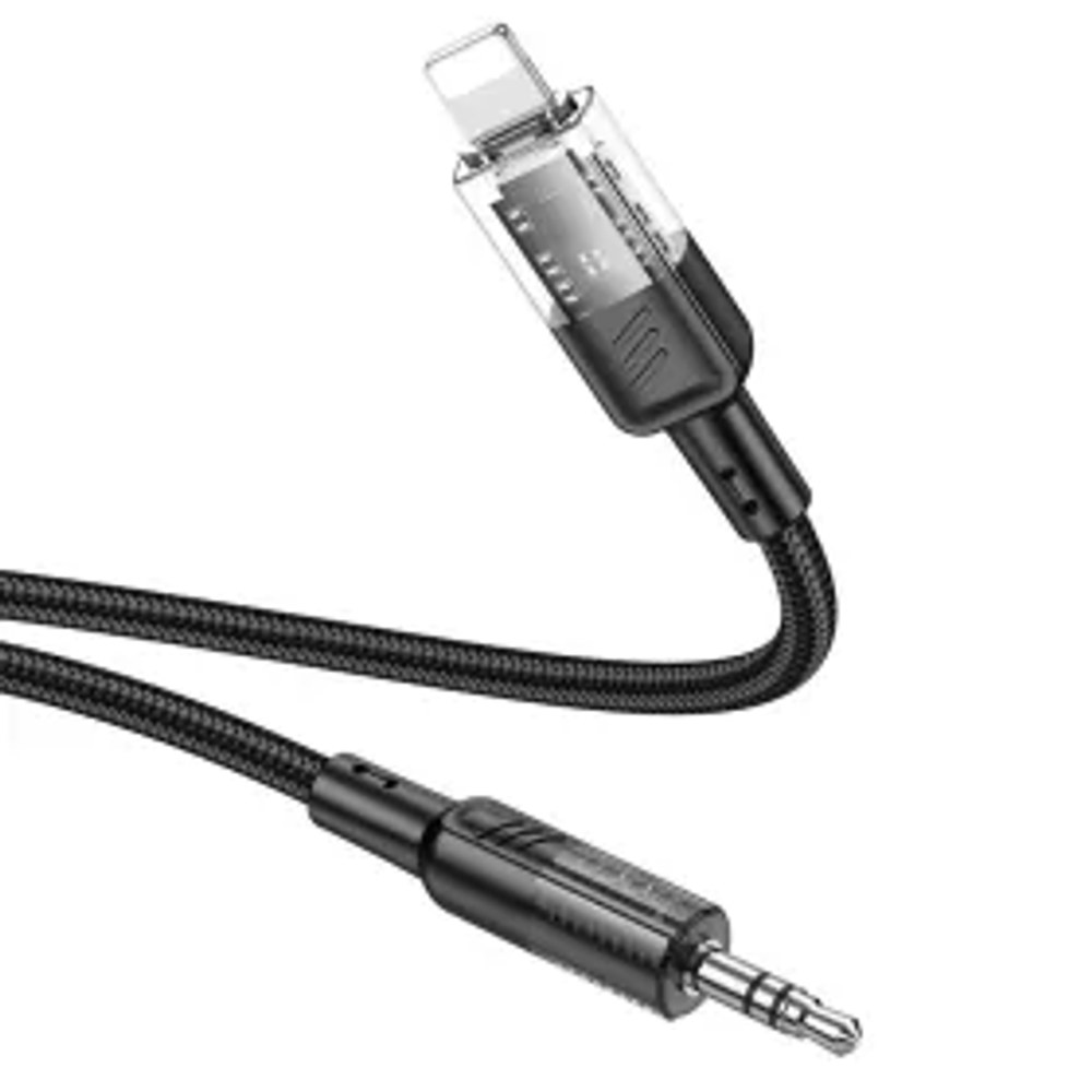 HOCO kabel AUX Audio Jack 3,5mm na Lightninng 8-pin UPA27 1,2m černý