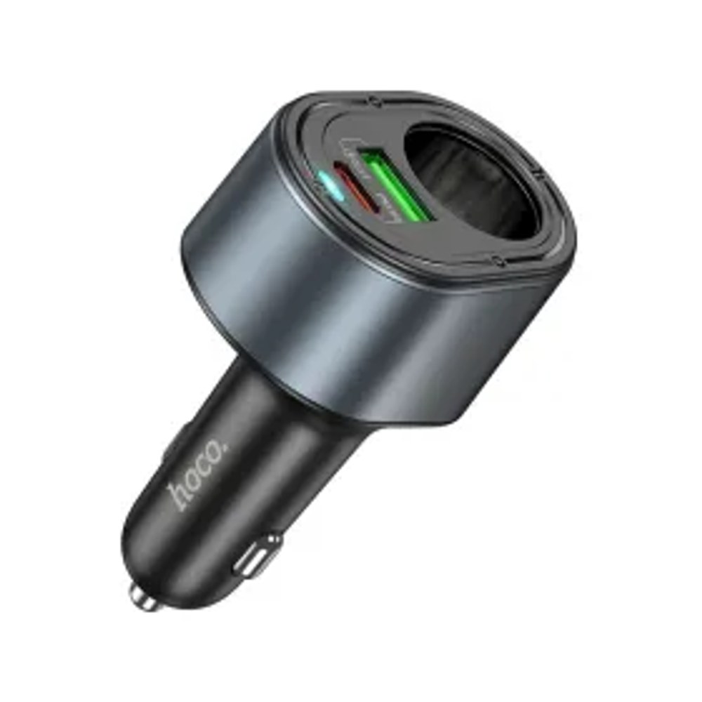 HOCO nabíječka do auta USB A + typ C + zapalovač cigaret PD QC3.0 3A 35W Z56 černá