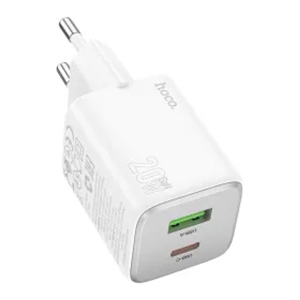 Nabíječka HOCO USB A + Type C PD QC 3A 20W N41 bílá