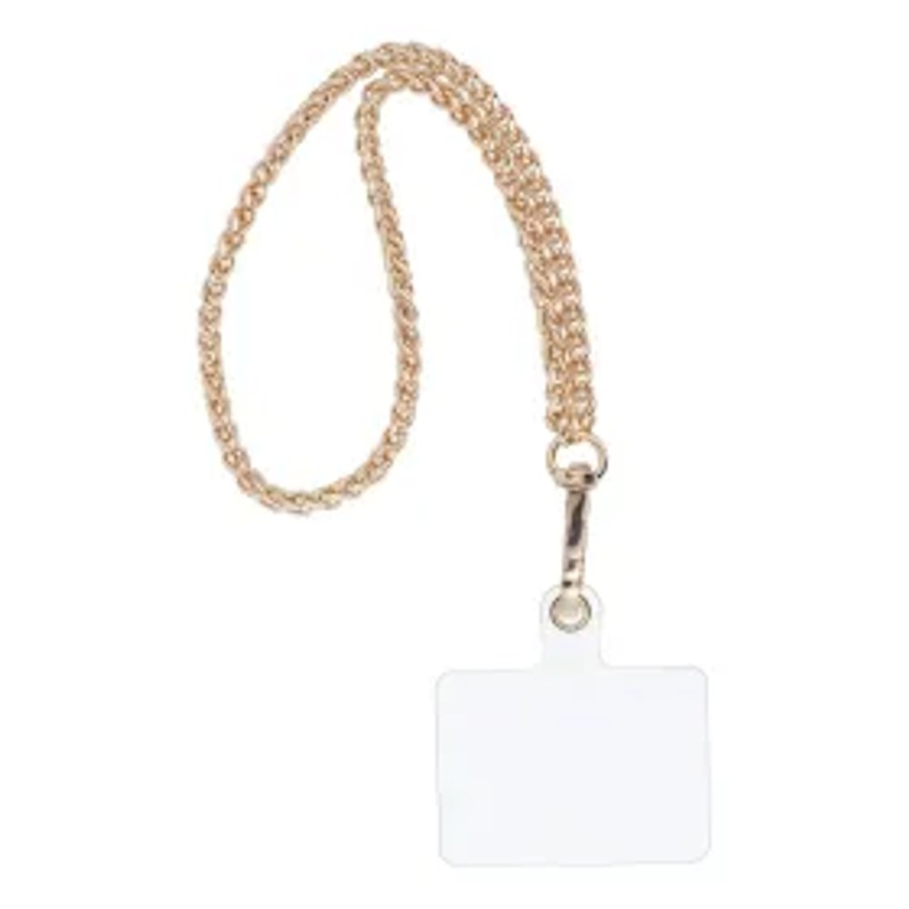 ŘETÍZEK #43 Šňůrka na telefon, přívěsek na telefon / délka šňůrky 40 cm (20 cm v poutku) / na zápěstí - zlatý
