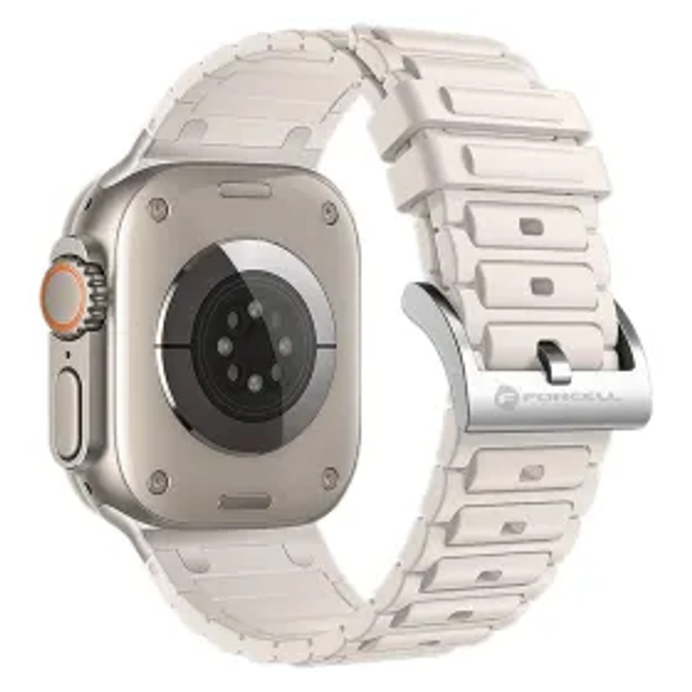 F-DESIGN FA06 silikonový řemínek pro APPLE Watch 38 / 40 / 41 mm bílý