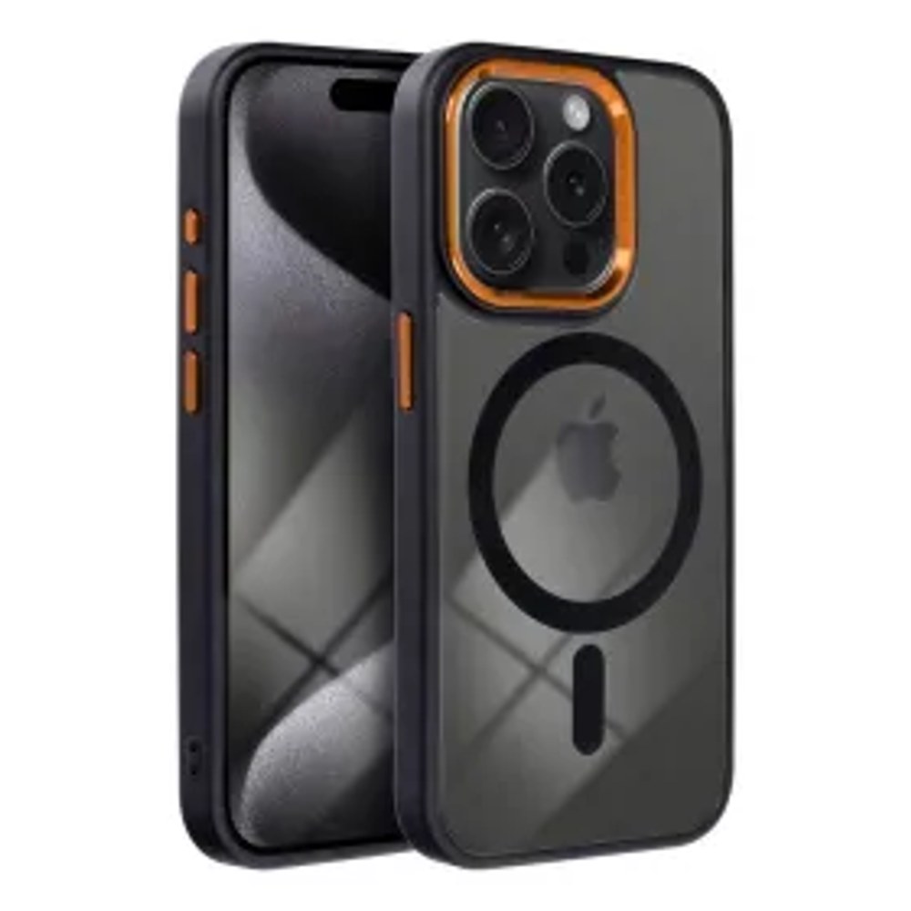 Pouzdro COLOR EDGE MAG COVER kompatibilní s MagSafe pro IPHONE 14 černé zlaté