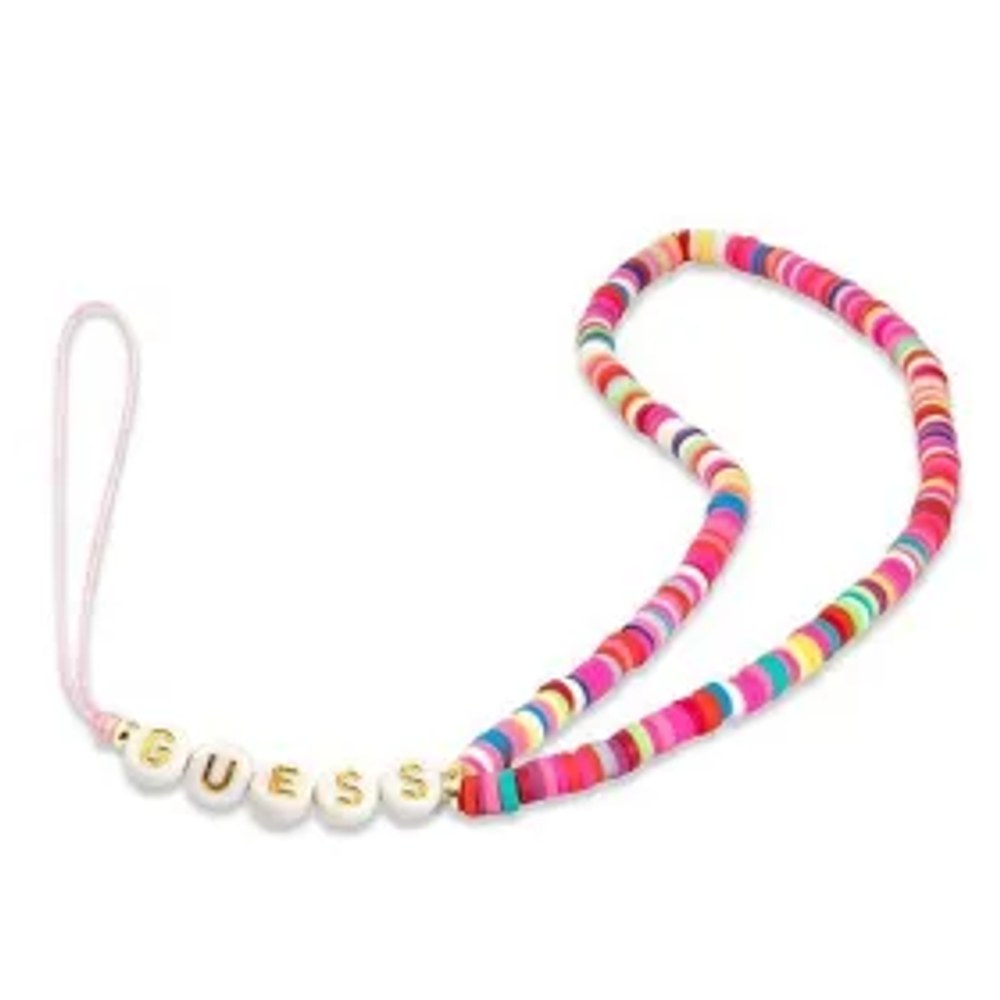 Guess pásek GUSTGMPP vícebarevné růžové korálky Heishi Beads