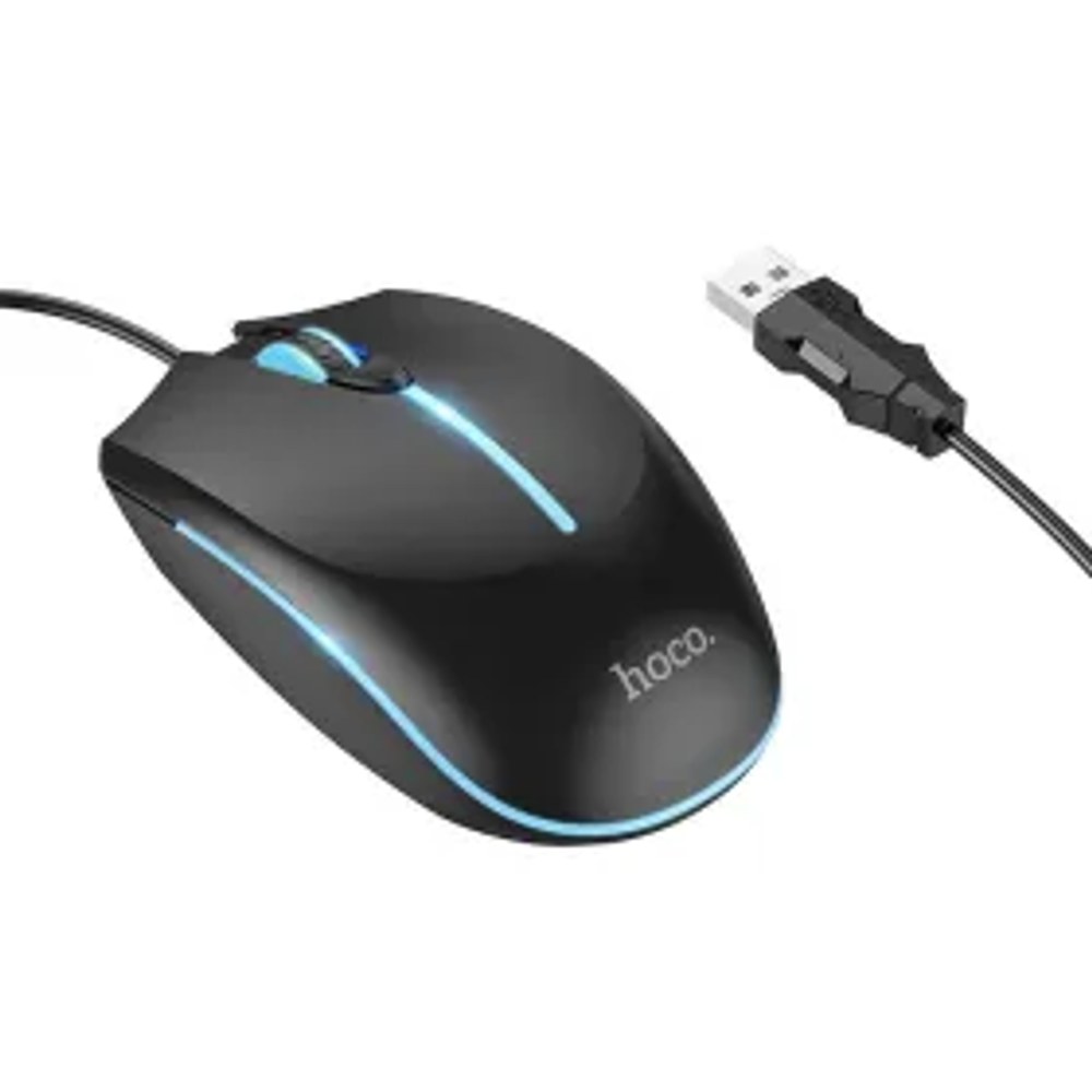 Herní drátová myš HOCO USB A 2400 dpi GM37 černá