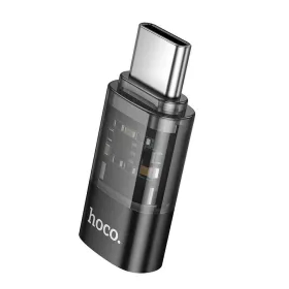 HOCO adaptér typu C (samec) na Lightning (samice) UA36D transparentní černý