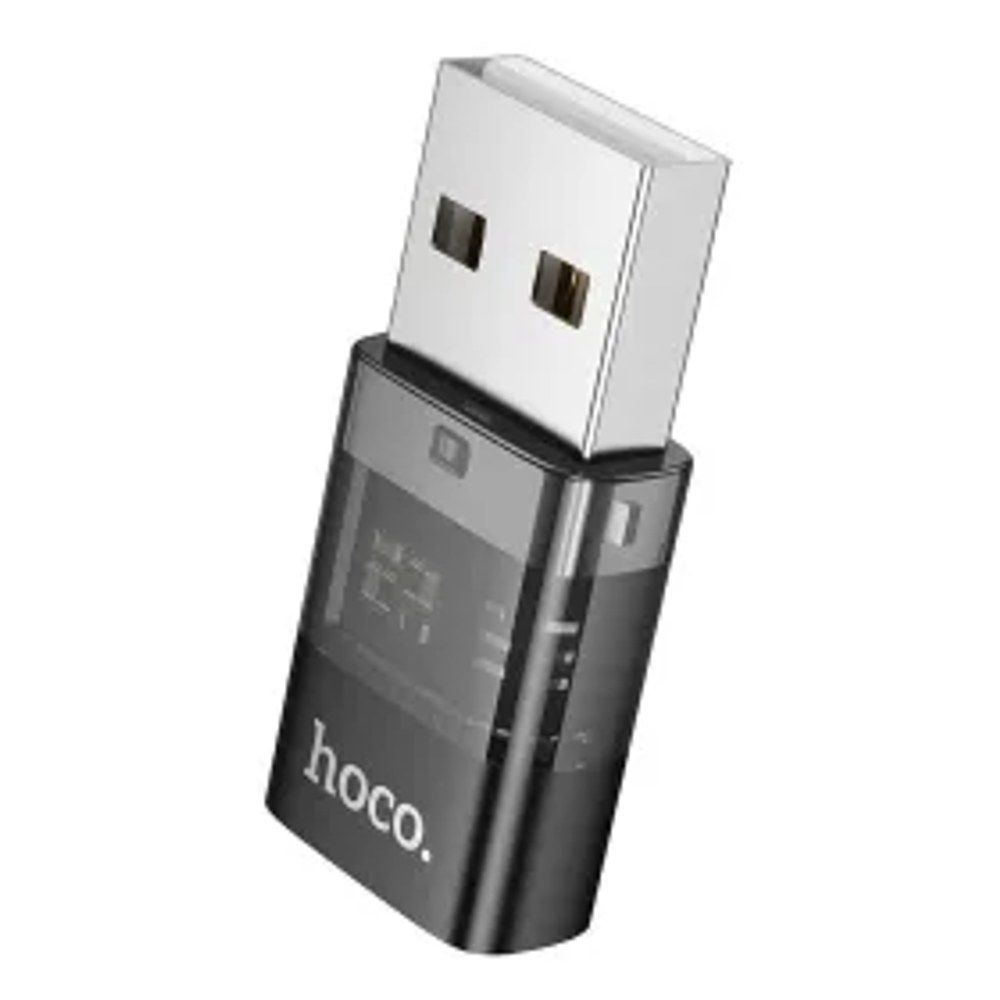 HOCO adaptér USB A (samec) na Typ C (samice) UA36C transparentní černý