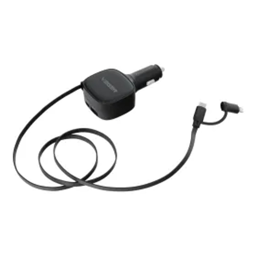 Nabíječka do auta VEGER USB C + kabel USB C / Lightning QC PD 84W CC89 černá