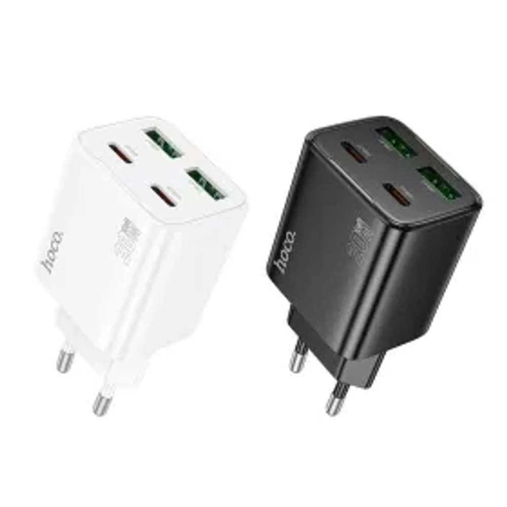 Nabíječka HOCO 2 x typ C + 2 x USB A PD QC3.0 3A 20W N55 černá