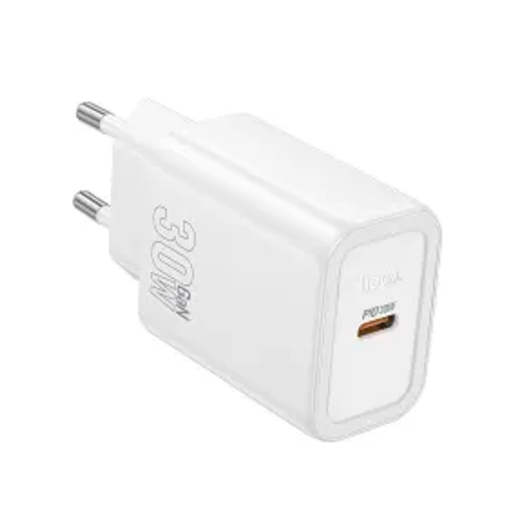 Nástěnná nabíječka HOCO typ C PD QC 30W N62 bílá