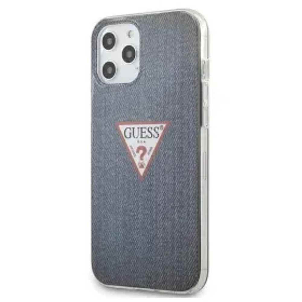 Originální čelní kryt GUESS GUHCP12LPCUJULDB pro iPhone 12 PRO MAX tmavě modrá