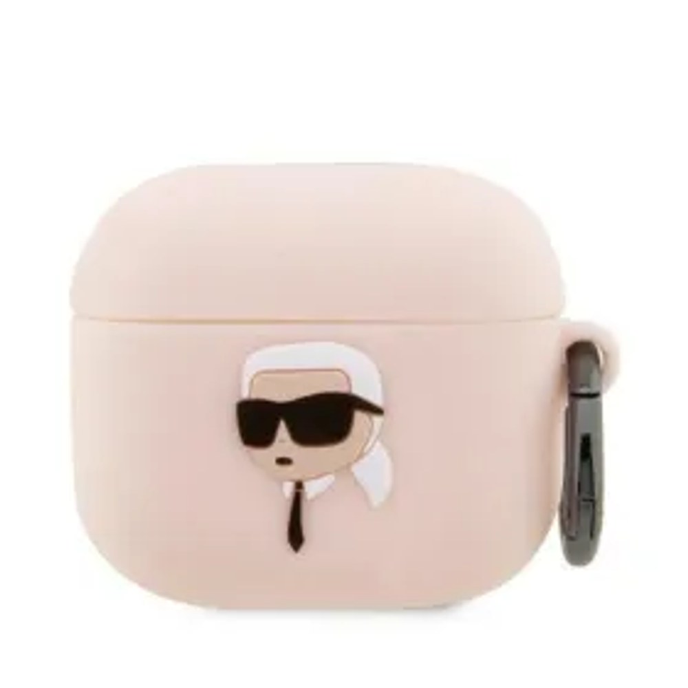 Originální pouzdro KARL LAGERFELD KLAPRUNIKP pro Apple Airpods Pro (3D Sil NFT Karl / růžová)