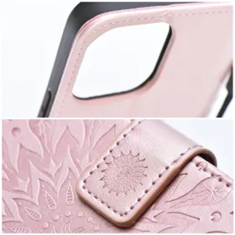 MEZZO Pouzdro typu kniha pro IPHONE 17 Air mandala rose gold
