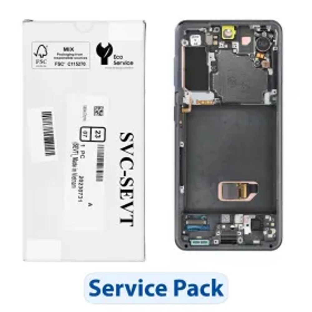 ServicePack LCD displej SAMSUNG S21 5G G991B GH82-27257A šedý