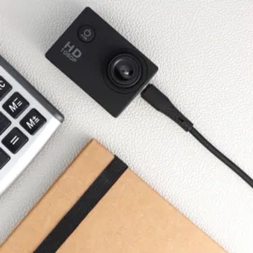 F-ENERGY C341 kabel USB A na Micro USB QC3.0 2,4A 18W silikonový 1 m černý
