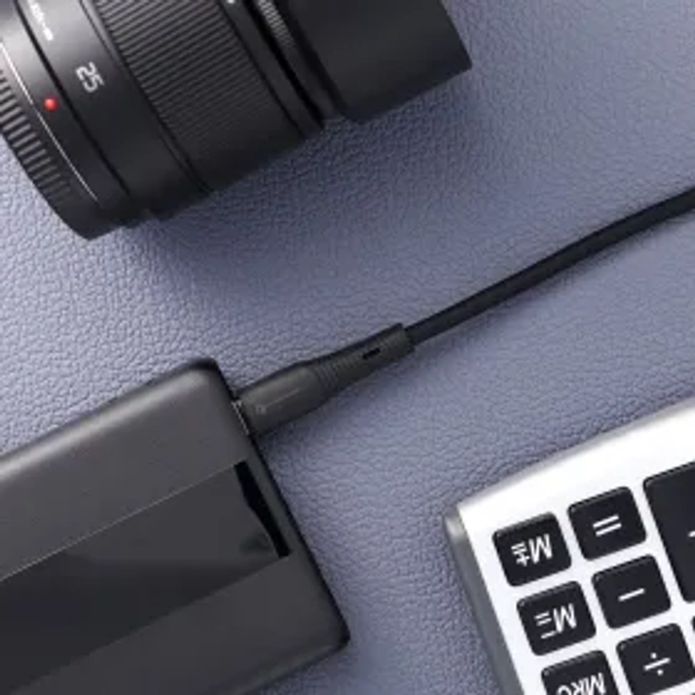 F-ENERGY C342 kabel USB A na typ C QC4.0 3A 66W silikonový 1 m černý