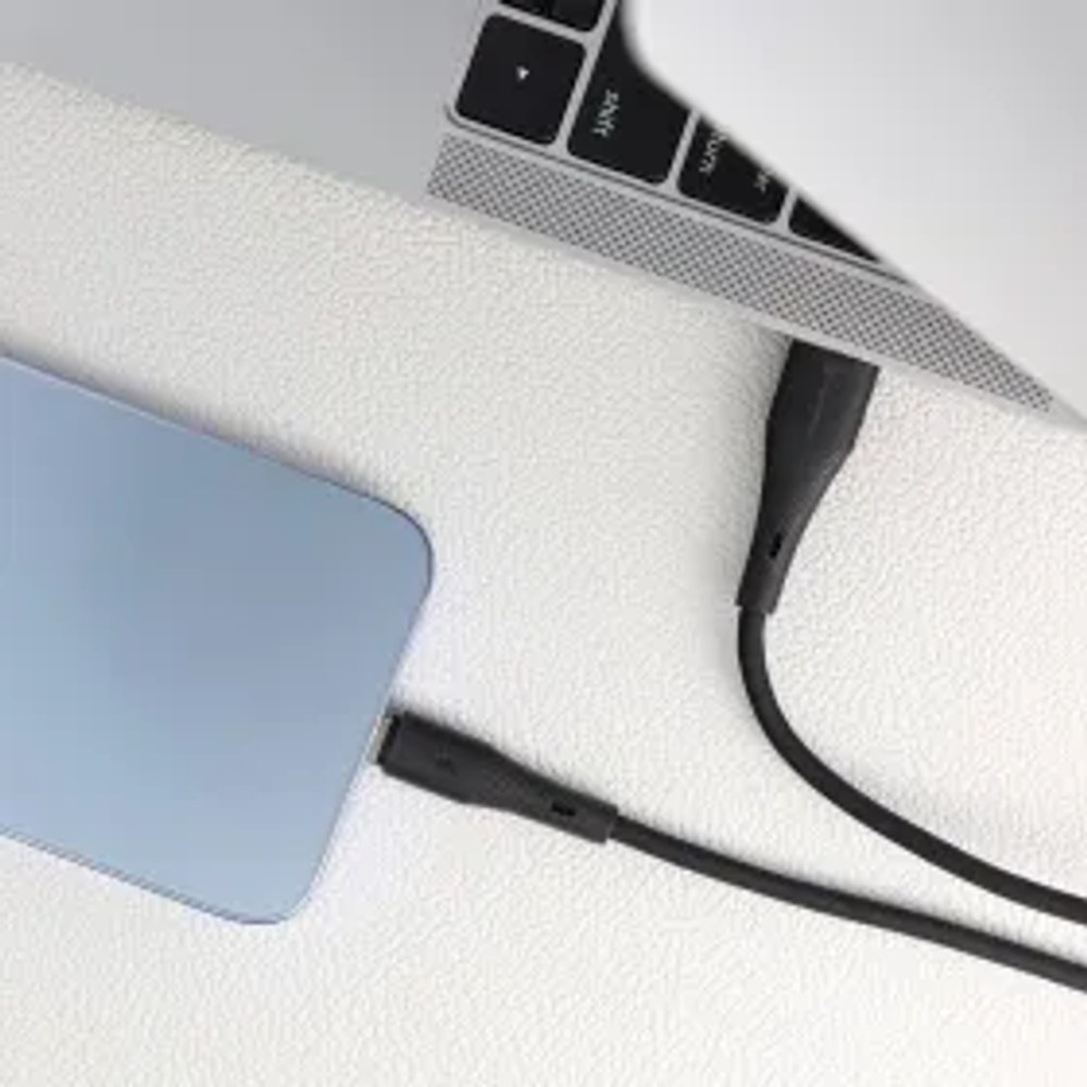F-ENERGY C343 kabel USB A na Lightning 2,4A 12W silikonový 1 m černý