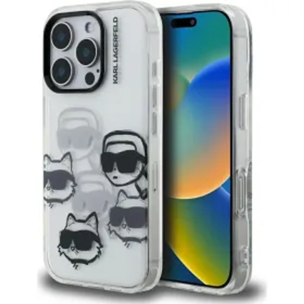 KARL LAGERFELD pouzdro pro IPHONE 16 PRO MAX KLHCP16XHMCHKCT (IML Multi K&C Head Pattern)