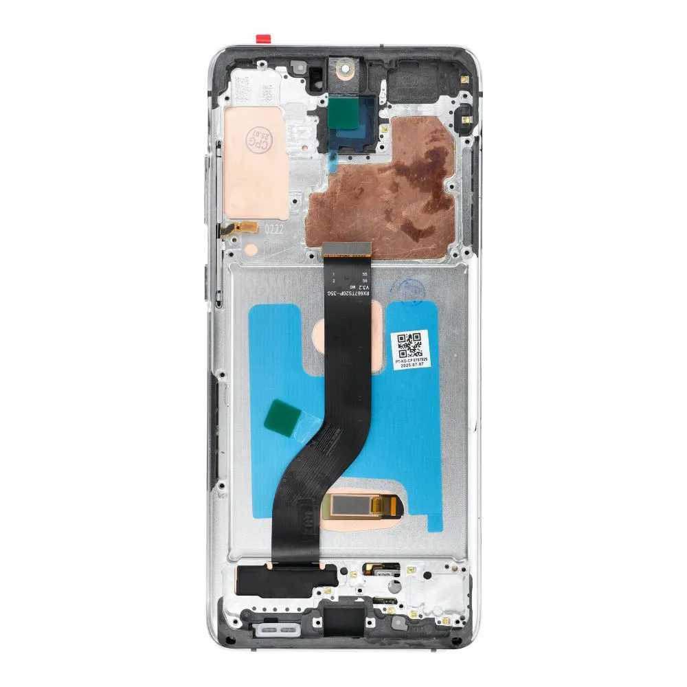 LCD displej pro Samsung S20 Plus White SOFT OLED s rámečkem