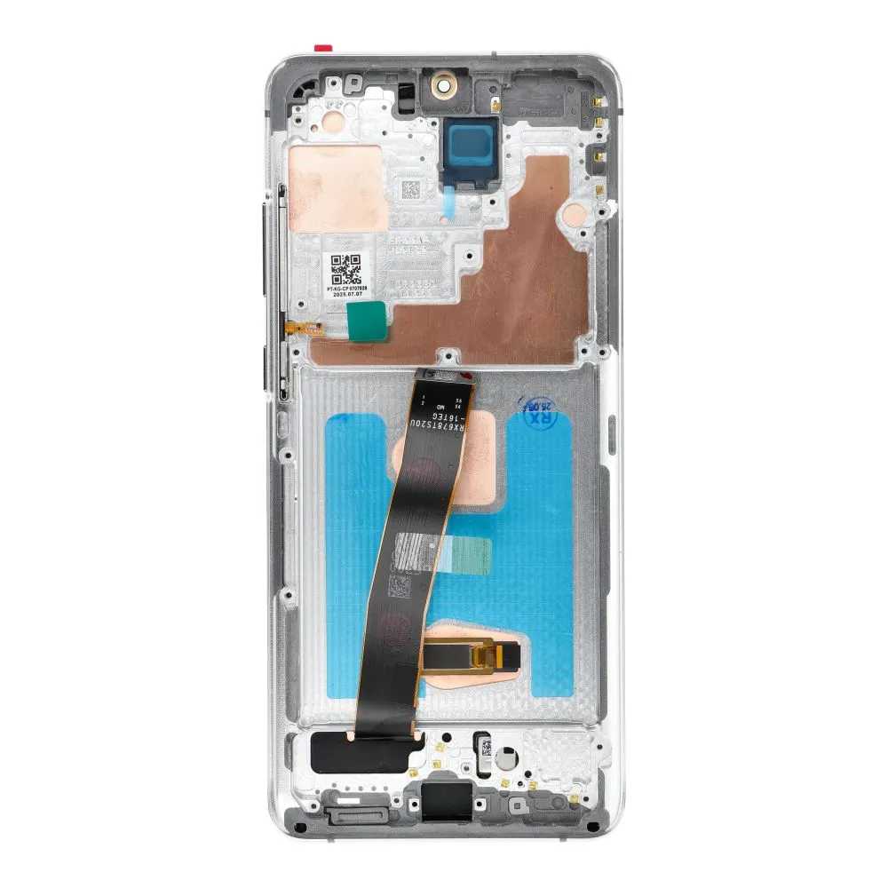 LCD displej pro Samsung S20 Ultra white SOFT OLED s rámečkem