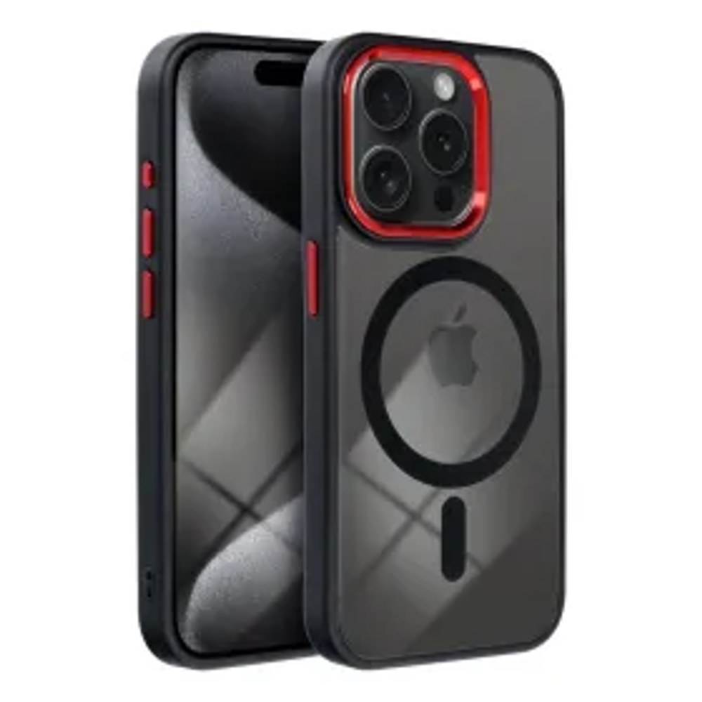 Pouzdro COLOR EDGE MAG COVER kompatibilní s MagSafe pro IPHONE 17 Air černé červené