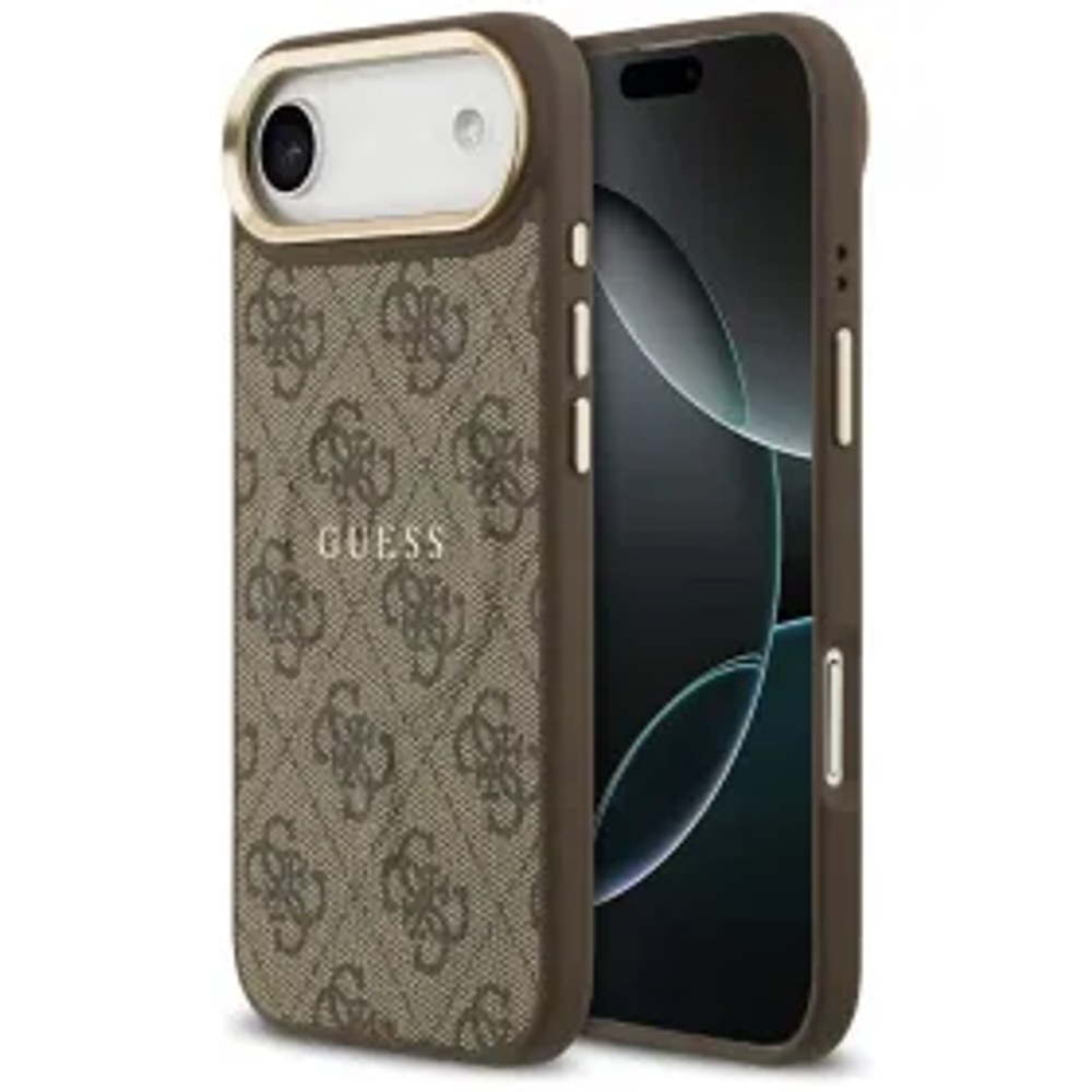 Pouzdro GUESS pro IPHONE 17 Air kompatibilní s MagSafe GUHMP17MP4MSEGCW (PU 4G W/ Classic) hnědé