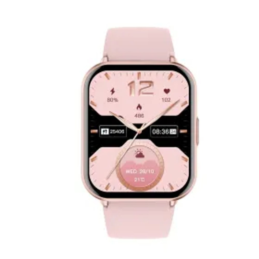 Smartwach TITMO E-100 (TFT, bluetooth volání) růžová