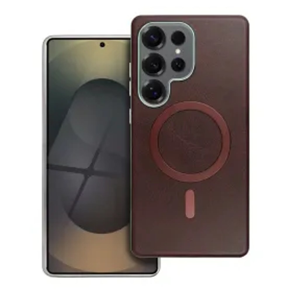 GENTLEMAN MAG COVER Pouzdro kompatibilní s MagSafe pro SAMSUNG A17 hnědé