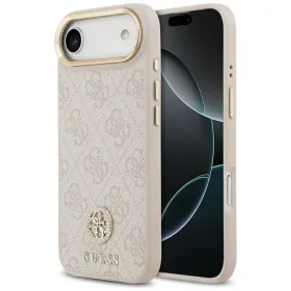 Pouzdro GUESS pro IPHONE 17 Air kompatibilní s MagSafe GUHMP17MP4GRMDEP (PU W/ 4G Strass Logo) růžové