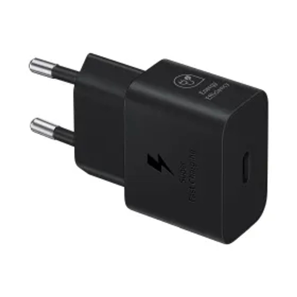 Originální nástěnná nabíječka Samsung GaN Super Fast Charger EP-T2510XBEGEU USB Typ C 3A 25W černý blistr