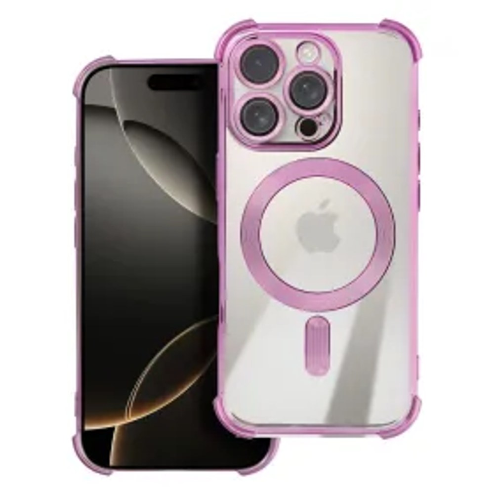 Pouzdro ANTISHOCK ELECTRO pro IPHONE 17 Pro Max kompatibilní s MagSafe růžové