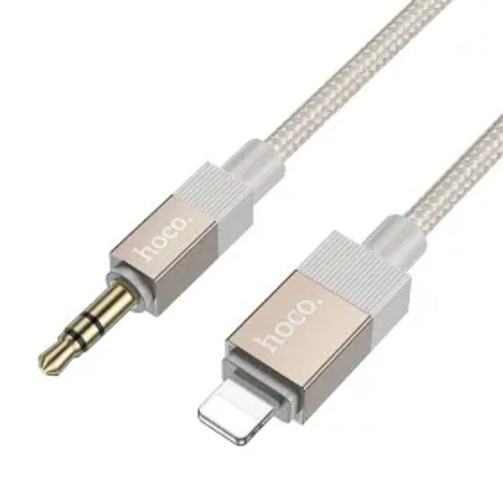Kabel AUX Jack 3,5 mm (samec) na Lightning (samec) Hoco 1 m UPA32A zlatý