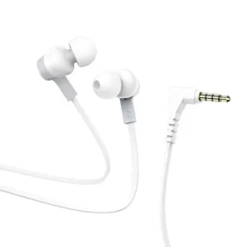 Drátová sluchátka HOCO Jack 3,5 mm s mikrofonem M86 bílá