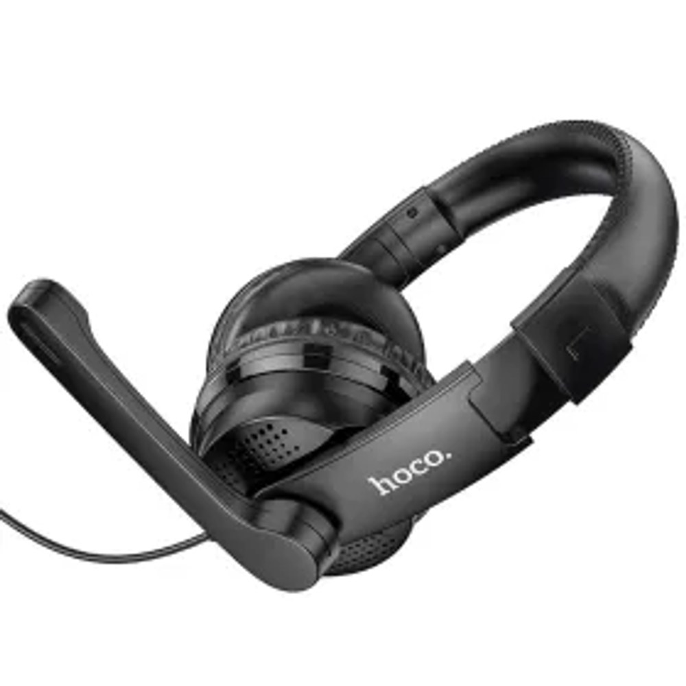 HOCO drátová sluchátka Jack 3,5 mm s mikrofonem W103 černá