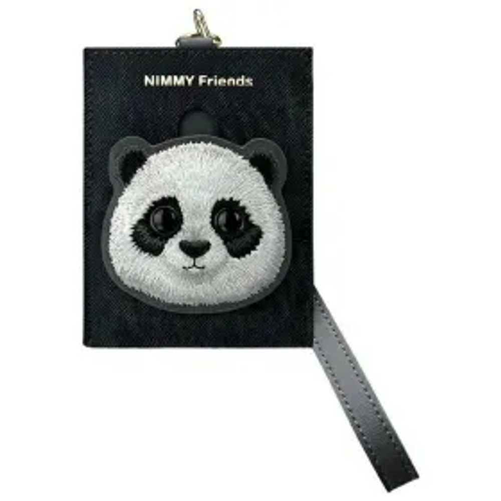 NIMMY peněženka na karty BIG EYED PET 2.0 Panda černá