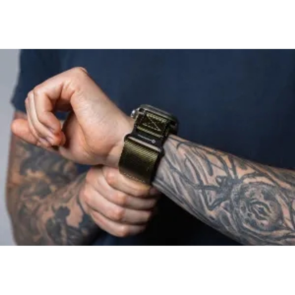 F-DESIGN FA05 nylonový řemínek pro APPLE Watch 42 / 44 / 45 / 49 mm zelený