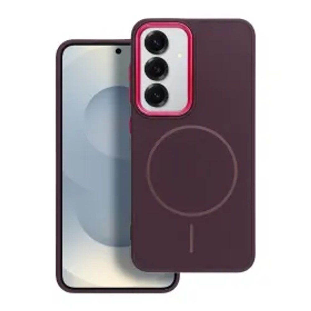FRAME MAG COVER Pouzdro kompatibilní s MagSafe pro SAMSUNG A07 fialové