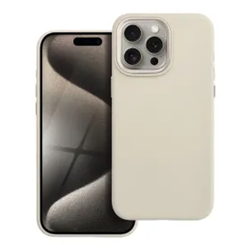 F-PROTECT Frame Prémiové pouzdro kompatibilní s MagSafe pro IPHONE 15 PRO MAX antická bílá