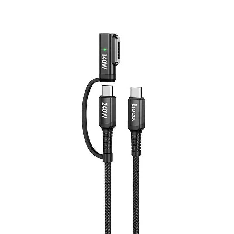 Kabel 2v1 USB C na USB C / Mag3 Hoco 240W 1,8 m U142 černý